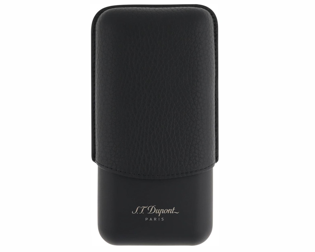 Etui Sigaar Dupont Zwart Grain/Mat 3 Sigaren