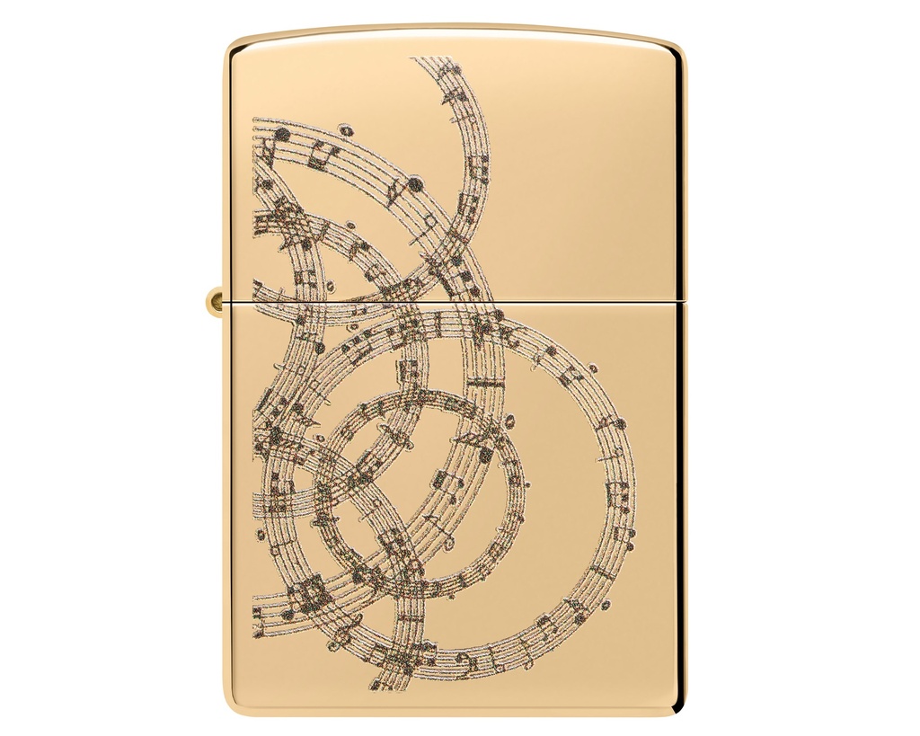 Lighter Zippo Musical Notes Design