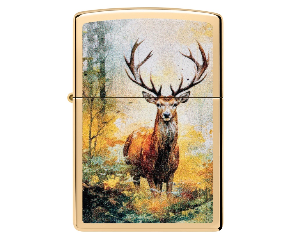 Lighter Zippo Watercolor Deer Design