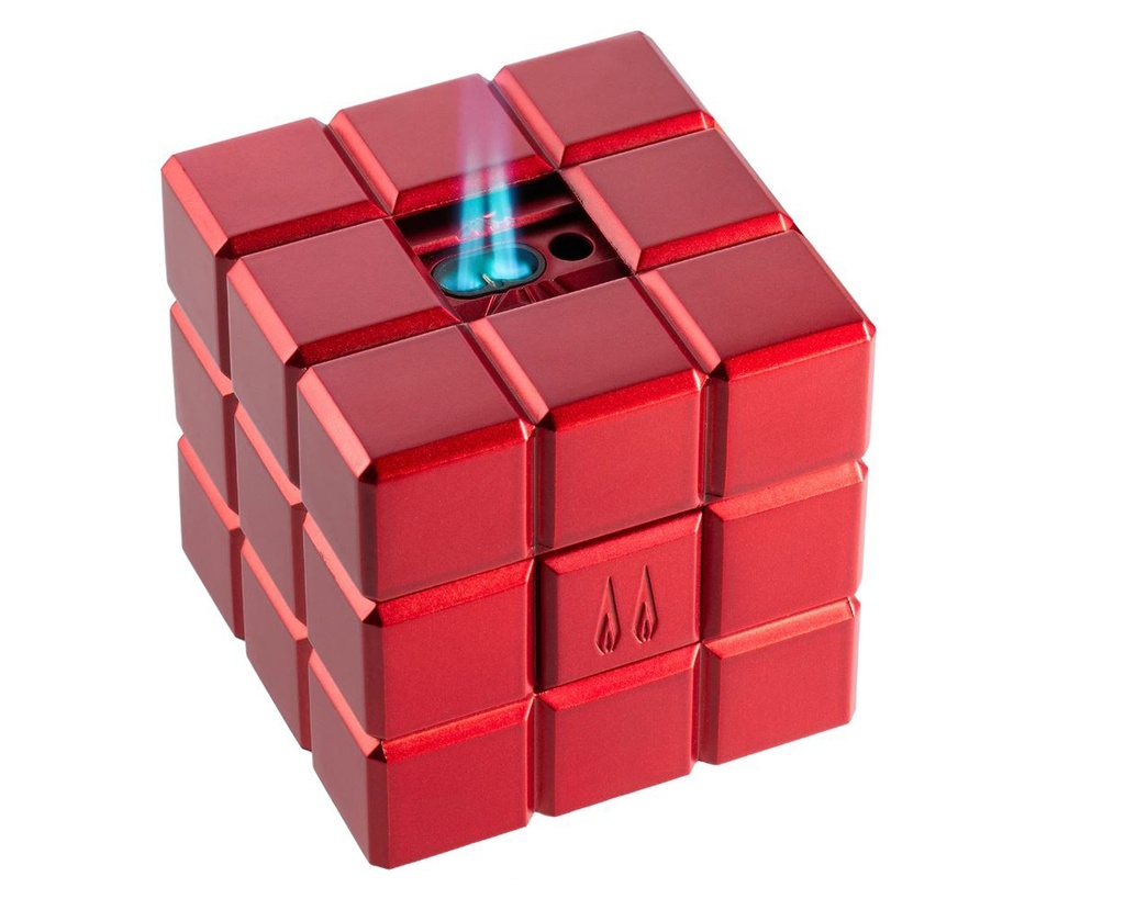 Table Lighter Colibri Heritage Cube Double Jet Red
