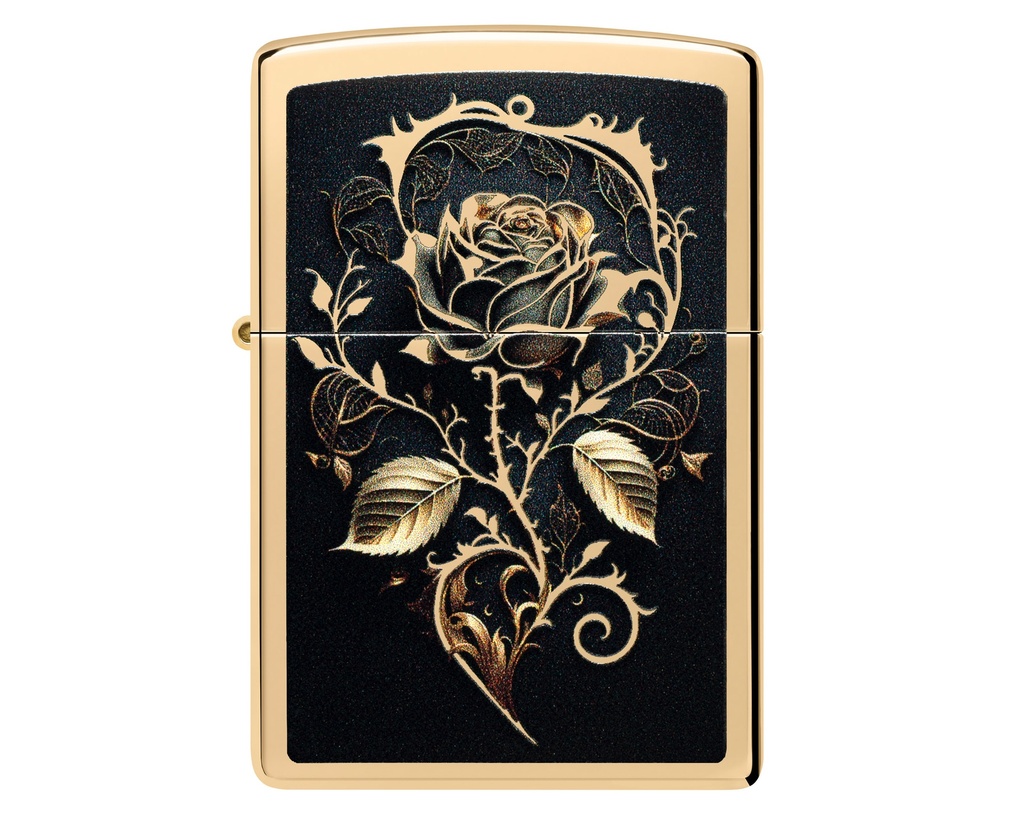 Lighter Zippo Golden Rose Design
