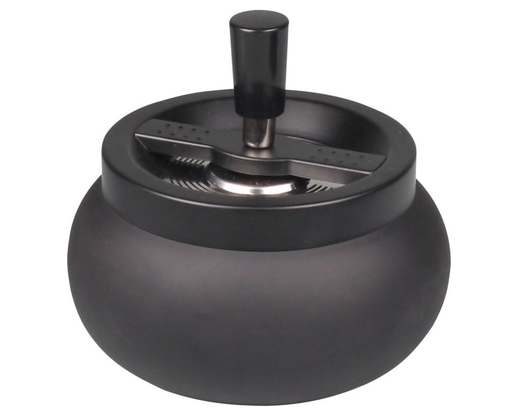 Asbak Bol Mat Zwart 13cm