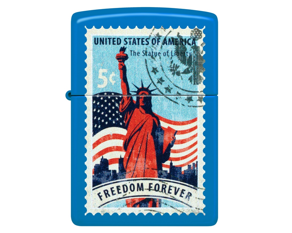Briquet Zippo Americana Stamp Design