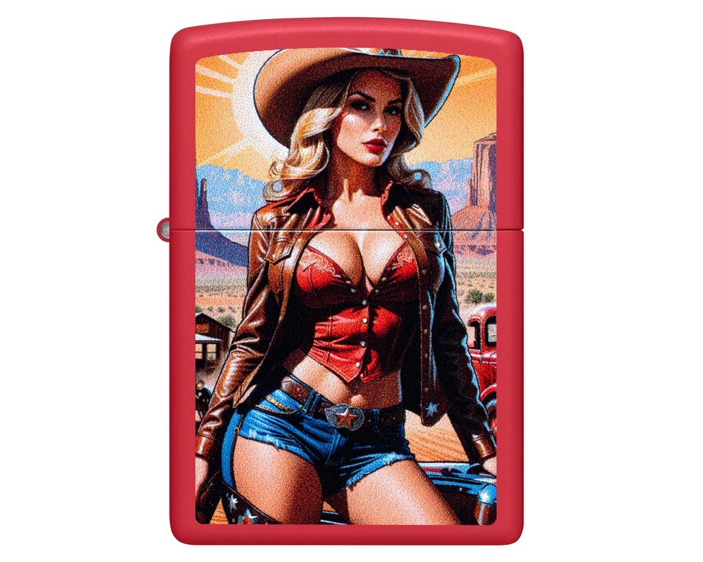 Briquet Zippo Pinup Cowgirl Design