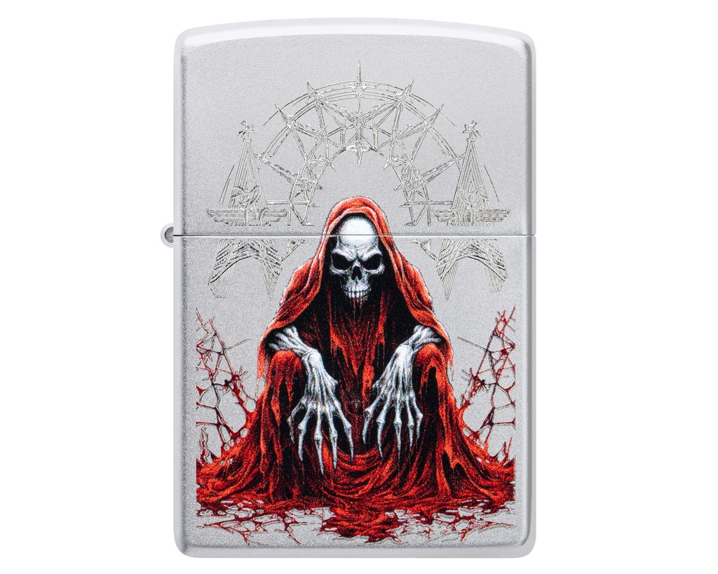 Lighter Zippo Reaper Skull Design 