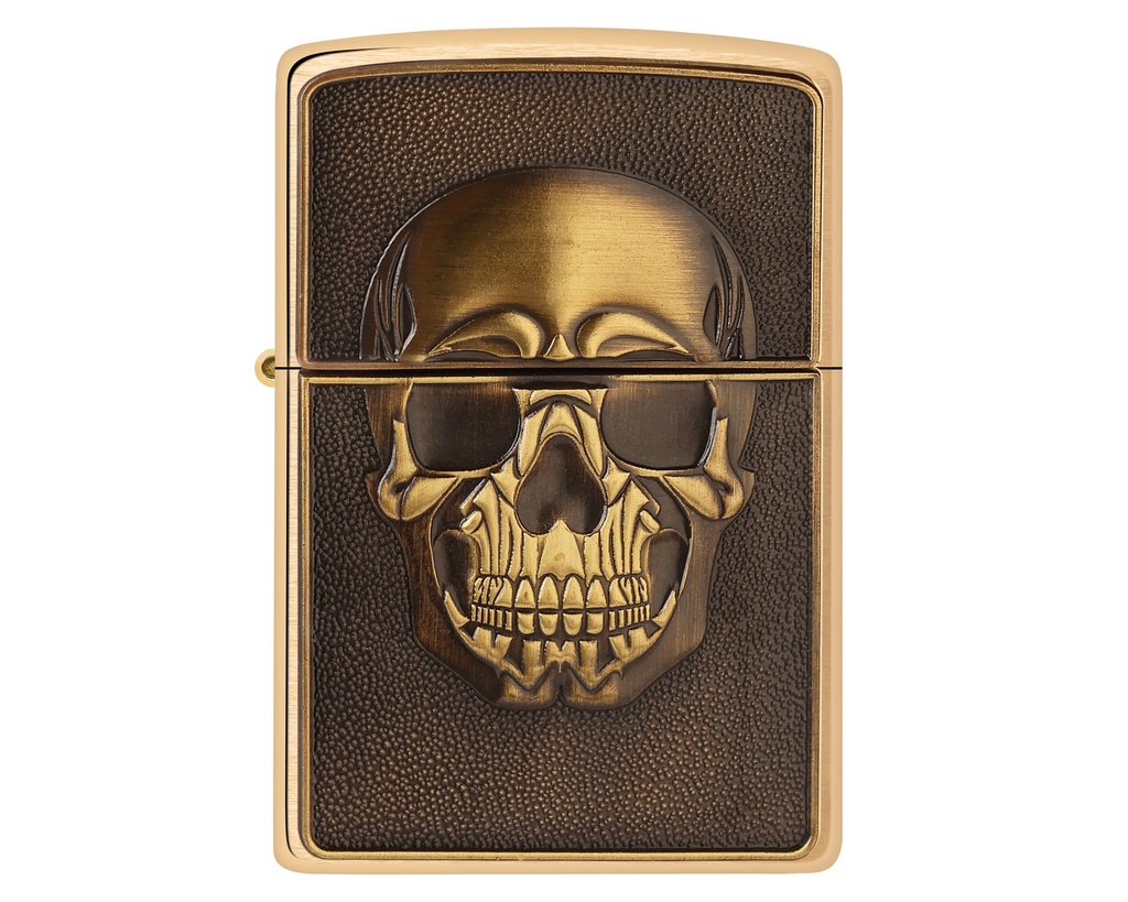 Briquet Zippo Embossed Skull