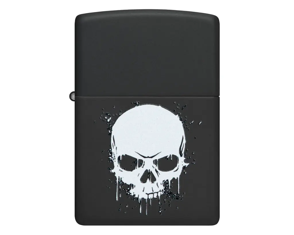 Lighter Zippo Dripping Skull Design
