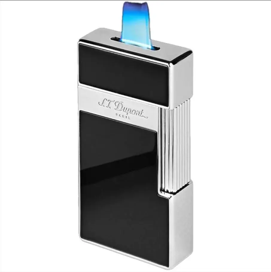 Briquet Dupont Biggy Noir Lacque Chrome