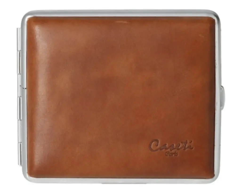 Etui Cigarette Caseti Leather Light Brown