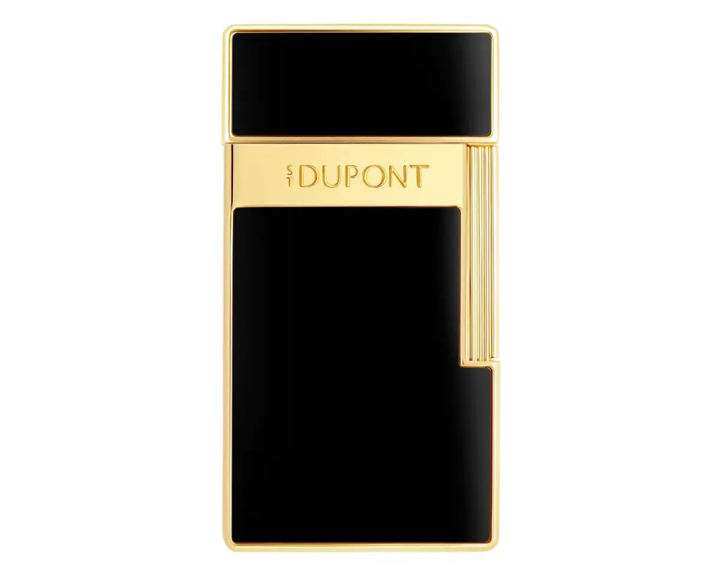 Aansteker Dupont Biggy Zwart Lak Goud