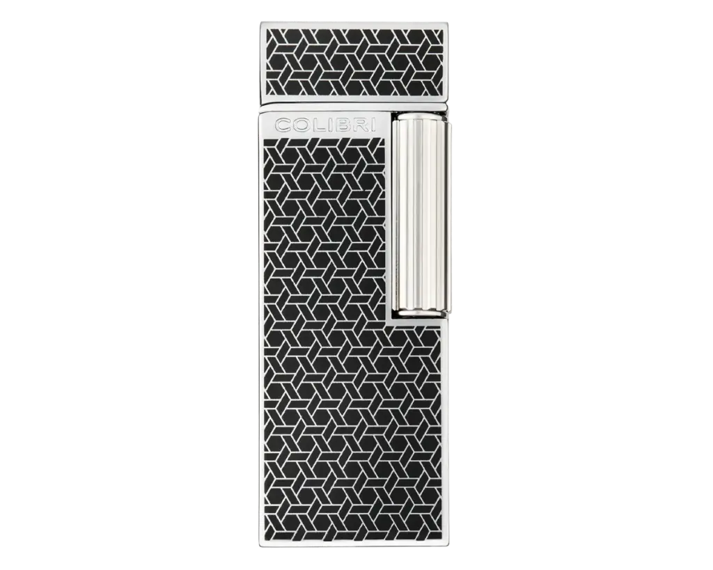 Lighter Colibri Continental Soft Flame Chrome Patterned