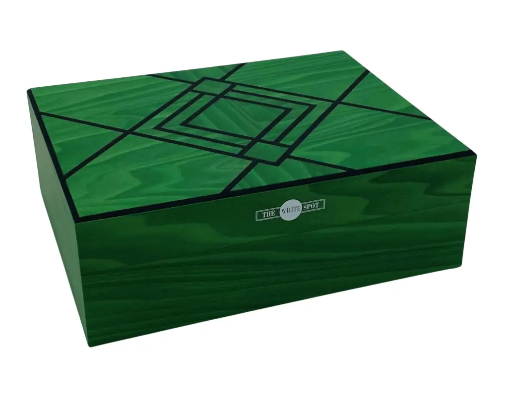 Humidor Dunhill White Spot AD Green - 50 Cigars