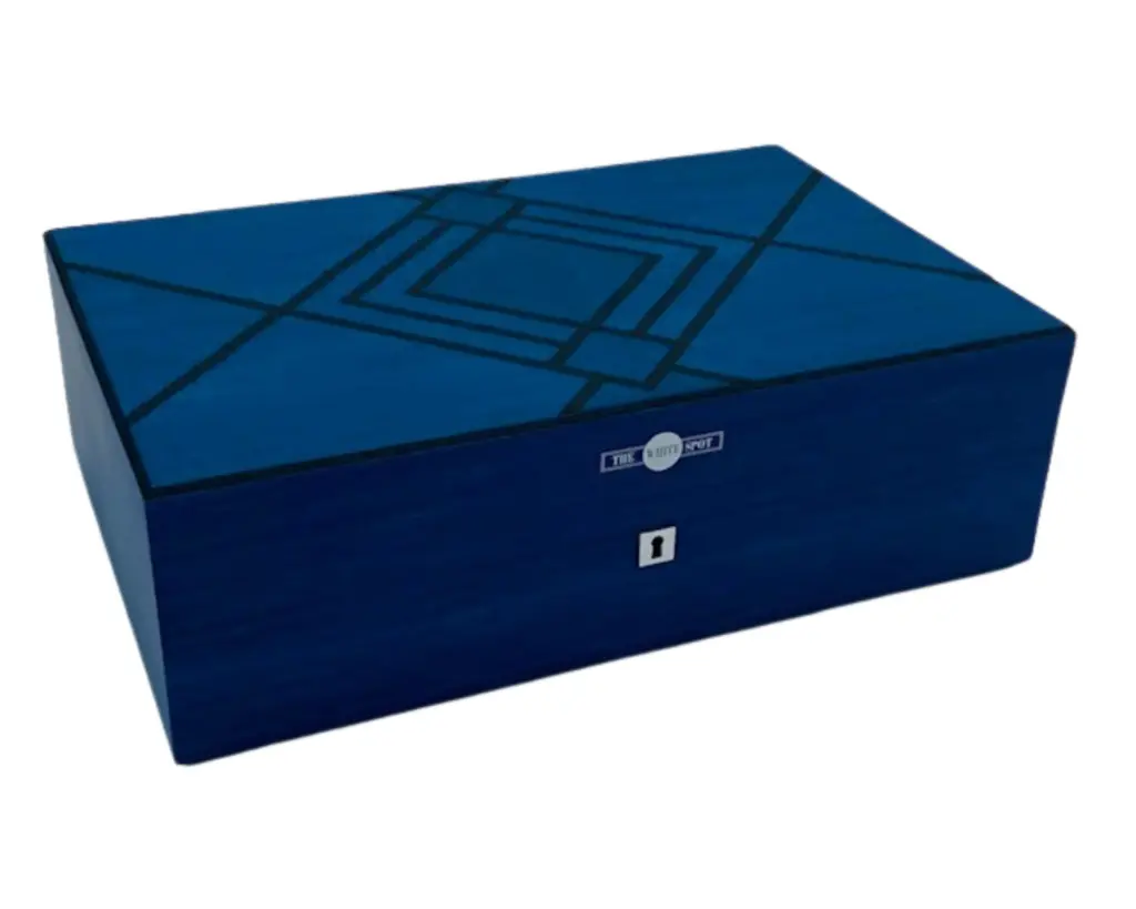 Humidor Dunhill White Spot AD Blauw - 100 Sigaren  