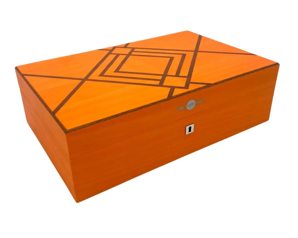 Humidor Dunhill White Spot AD Orange - 100 Cigars