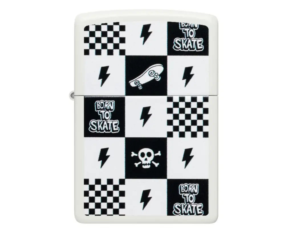 Lighter Zippo Skateboard Checkers Design