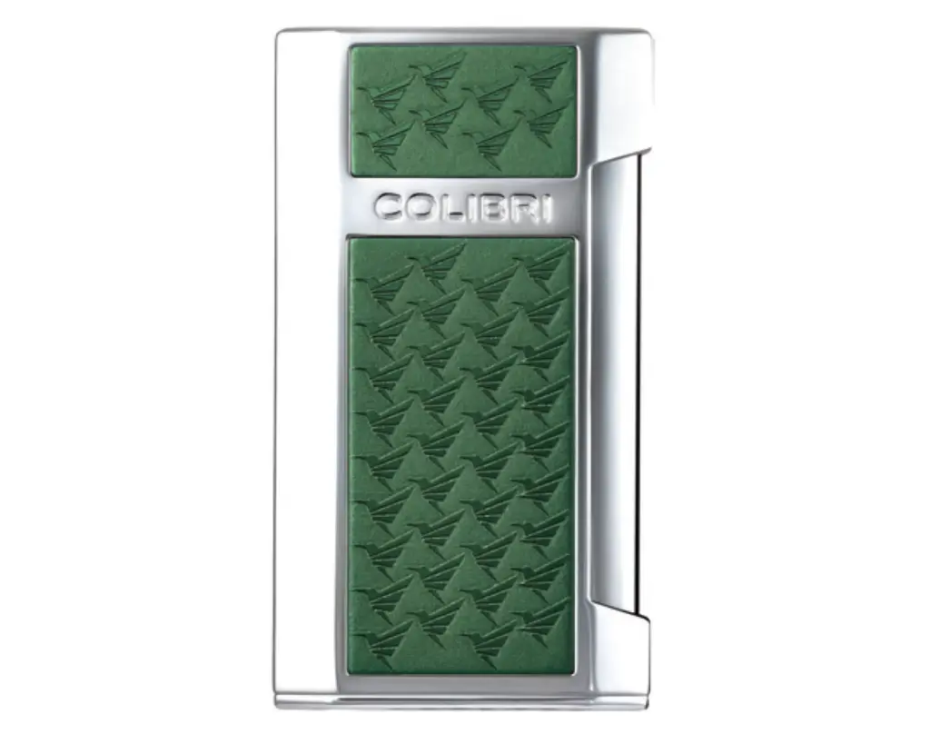 Lighter Colibri Mosaic Flat Flame Chrome/Green