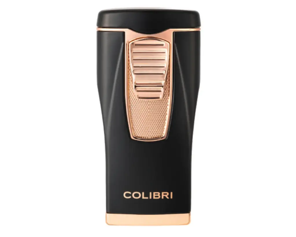 Aansteker Colibri Monaco Triple Jet Carbon Zwart/Roos