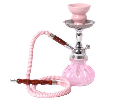 [30753] Water Pipe Lotus Pink 25cm 1 Hose