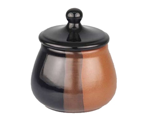 [522002] Tobacco Jar Ceramic Black/Brown