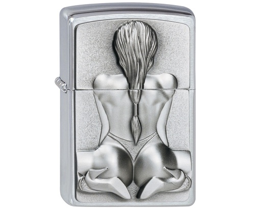 [2002548] Lighter Zippo Kneeling Girl Emblem