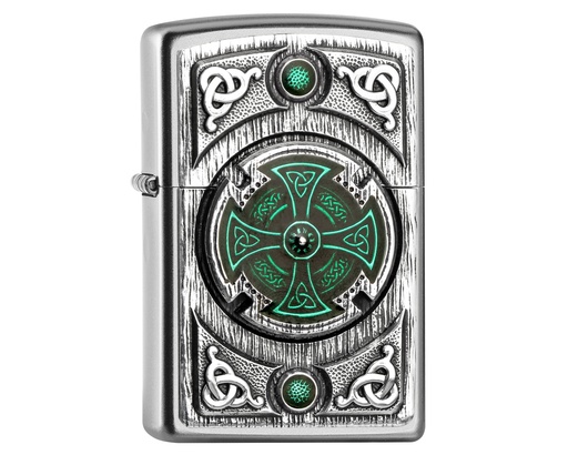 [2005167] Briquet Zippo Celtic Green Cross