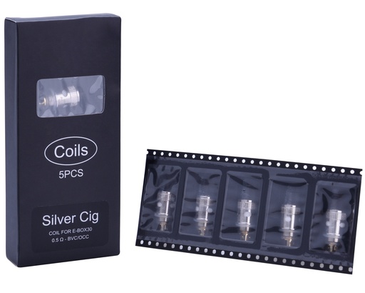 [40678634] Silver Cig Coil pour E-Box30 (5Pcs)