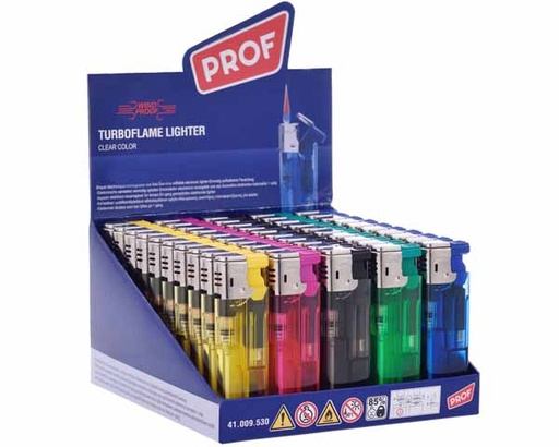 [41009530] Aansteker Prof Turbo Clear Colors Slidecap