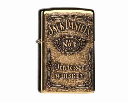 [60001212] Lighter Zippo Jack Daniel's Label Brass
