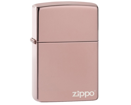 [60005213] Lighter Zippo Reg High Polished Rose Gold with Zippo Logo Lasered