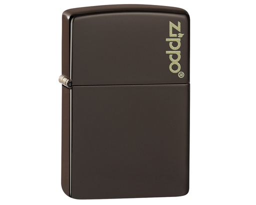 [60005215] Briquet Zippo Reg Brown Matte Zippo Logo