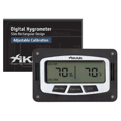 [833XI] Hygrometer Xikar Digital Slim Rectangular 