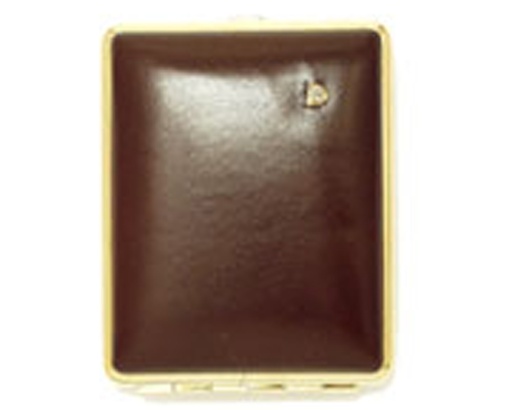 [850GLT9] Cigar Pouch VH 850 Leather Gold Senoritas Brown