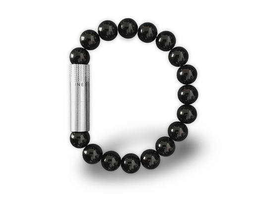 [BP1120S] LFL Bracelet Solo Steel Onyx S