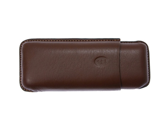 [CF21221M] Etui Sigaar Lecerf Robusto/2 Marron R52 120