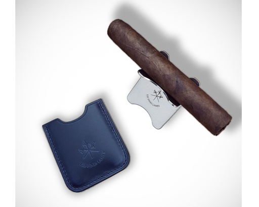[CS0003006] Cigar Stand LFL Metal Leather Case Petrol Blue