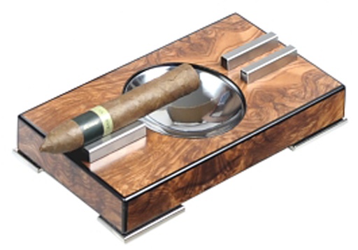 [E840] Ashtray Cigar Lubinski Elm Chrome Sole