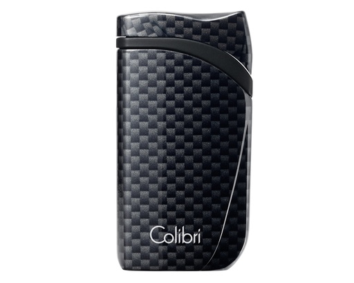 [LI310T5] Briquet Colibri Falcon Single Jet Carbon Fiber Noir
