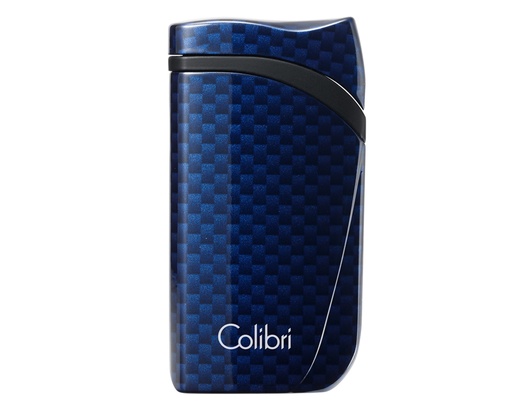 [LI310T8] Aansteker Colibri Falcon Single Jet Carbon Fiber Blauw