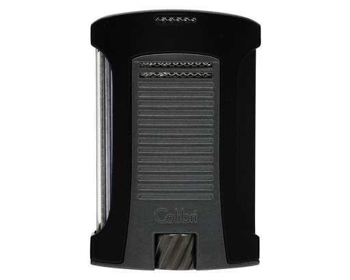 [LI770T11] Briquet Colibri Daytona Single Jet Noir/Charbon de Bois