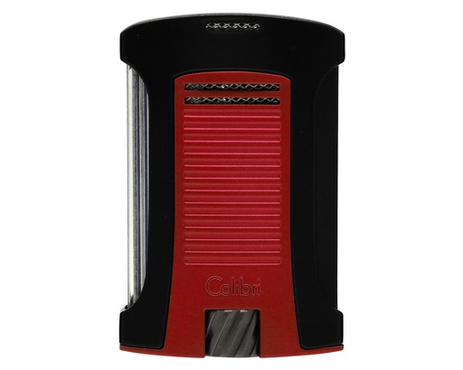 [LI770T12] Briquet Colibri Daytona Single Jet Noir Rouge