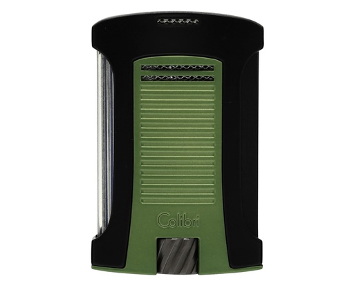 [LI770T14] Lighter Colibri Daytona Single Jet Black/Green