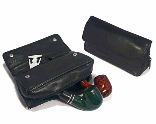 [POU137] Tabakszak Peterson Leder Classic Combi 2 Pijpen