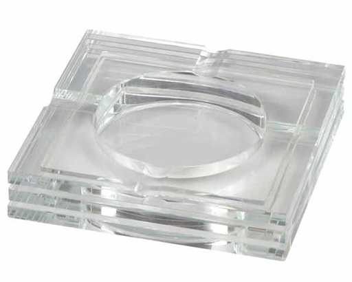 [523561] Ashtray Cigar Glass Squared 4 Rests