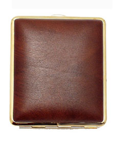[520GLT9] Cigarette Pouch VH 520 Leather Gold Brown 18ks