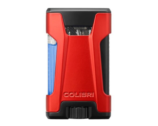 [LI650T17] Lighter Colibri Rebel Double Jet Red