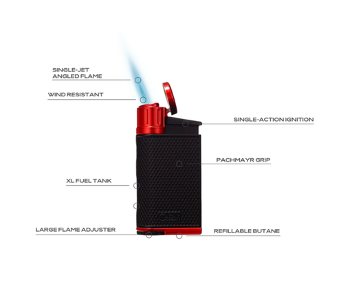 [LI520C30] Lighter Colibri Evo Single Jet Carbon Black