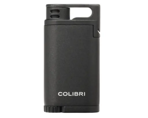 [LI200C10] Lighter Colibri Belmont Single Jet Black