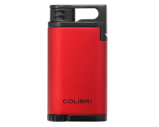 [LI200C13] Briquet Colibri Belmont Single Jet Rouge/Noir