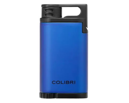 [LI200C14] Briquet Colibri Belmont Single Jet Bleu/Noir