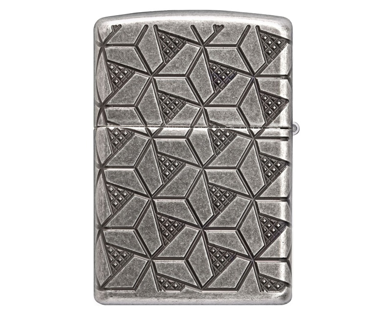 [60006120] Briquet Zippo Geometric Pattern Design